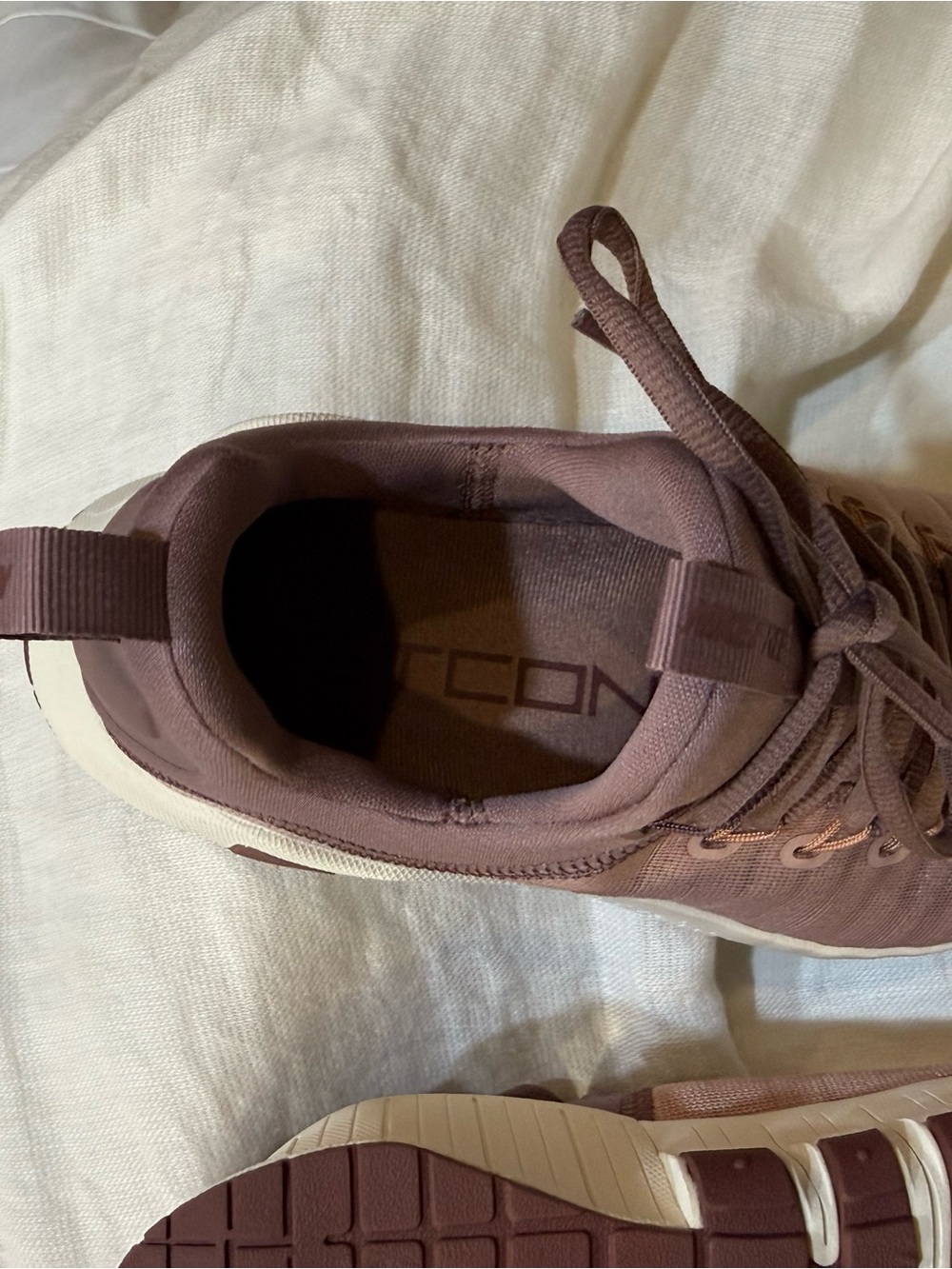 Nike Women's Mauve Knit Lace-Up Sneakers - Picture 5 of 9